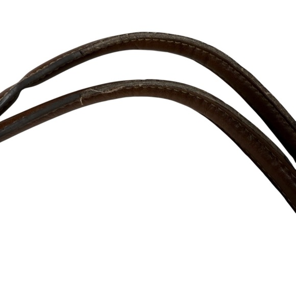 Fossil Long Live Vintage Raffia Straw Tote Bag Purse Leather Boho Beach Vacation - Picture 9 of 13